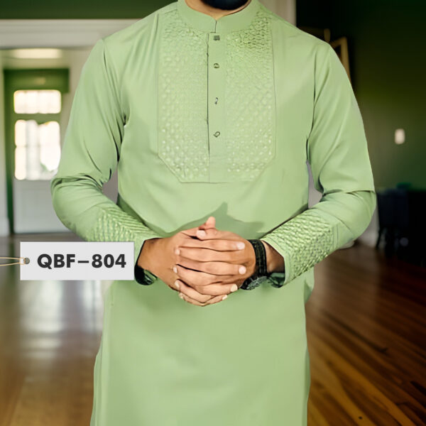 Embroidered Punjabi-Light Green